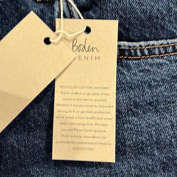 Boden blue denim cotton boyfriend jean size US 8 NWT - Picture 7 of 10